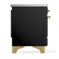 Ilve UMIB36NR3BKG Ilve Umib36Nr3Bkg Majestic Iii 36 Inch Induction Range With 6 Elements, 3.5 Cu. Ft. Total Oven Capacity (Triple Glass Door, Glossy Black, Brass)