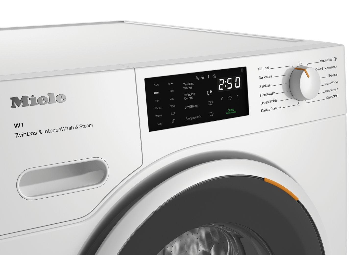 Miele WXF980WCS Wxf980 Wcs Tdos&Iwash&Steam - W1 Front-Loading Washing Machine: 8 Kg 1600 Rpm Auto Dosing Pre-Ironing Miele@Home Capdosing