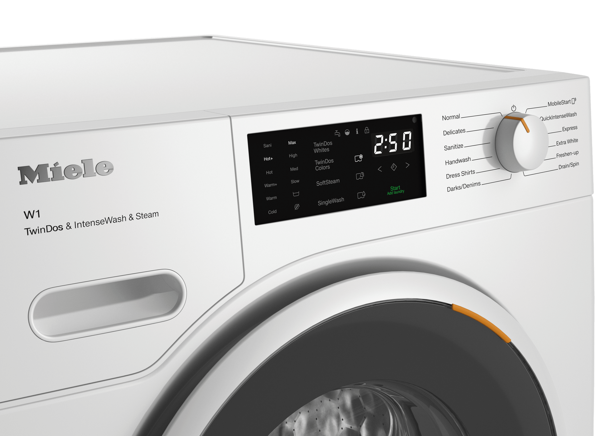 Miele WXF980WCS Wxf980 Wcs Tdos&Iwash&Steam - W1 Front-Loading Washing Machine: 8 Kg 1600 Rpm Auto Dosing Pre-Ironing Miele@Home Capdosing