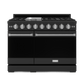 Thor Kitchen RSG48EBSS 48 Inch Professional Gas Range With Pro-Style Knobs In Black/Stainless Steel Gordon Ramsay Series - Rsg48Eb-Ss