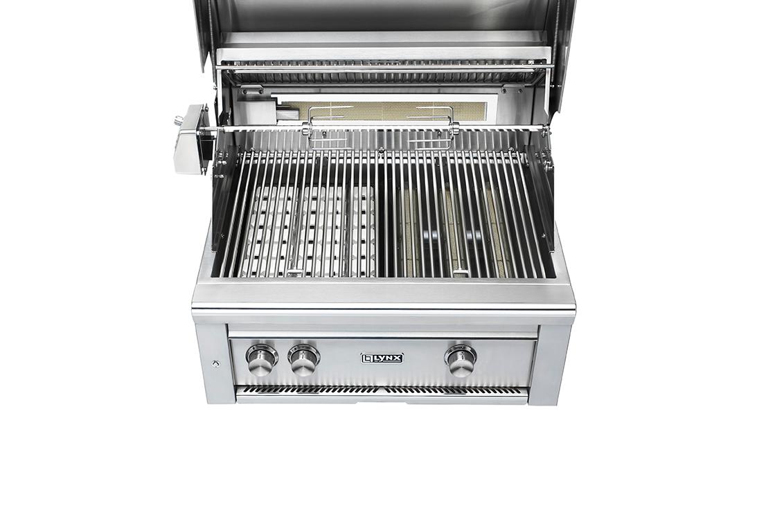 Lynx L30TRGLLP 30" Built-In Grill - 1 Trident™ W/ Rotisserie - Glacier