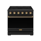 Thor Kitchen RSE36PBBRZ 36 Inch Professional Electric Range In Black/Bronze Gordon Ramsay Series
