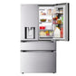 Lg LF29S9775S 29 Cu. Ft. Standard-Depth Max™ 4-Door French Door Refrigerator With Mirror Instaview® Mycolor™ And Mini Craft Ice™
