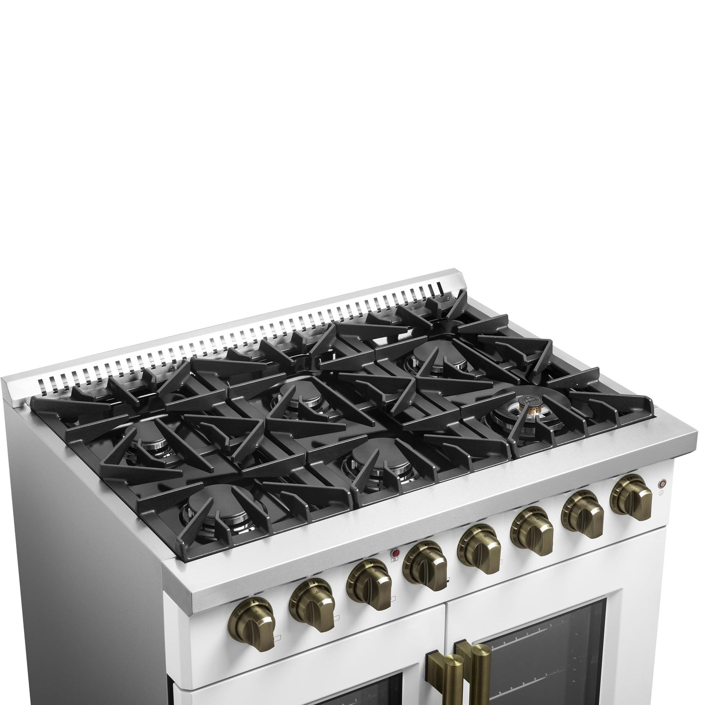 Forno FFSGS635636WHT Forno Galiano 36-Inch Freestanding French Door Dual Fuel Range White