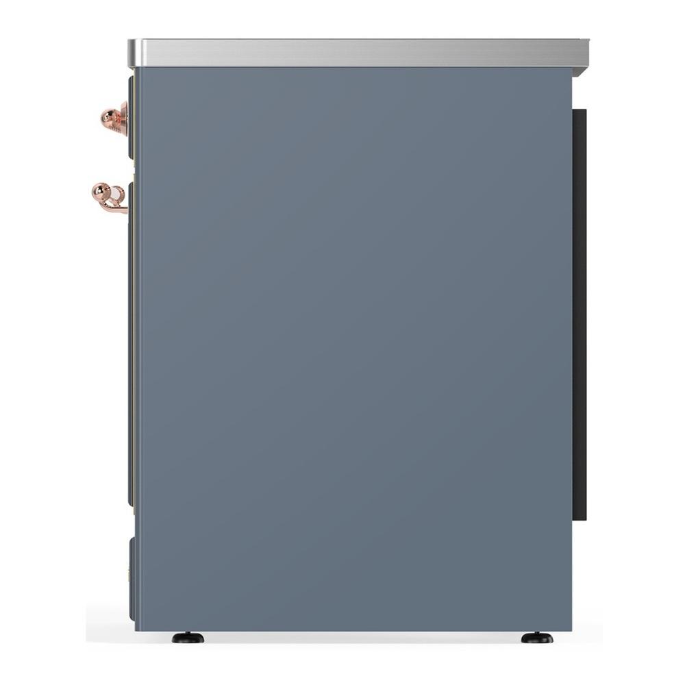 Ilve UMIB30QNR3BGP Ilve Umib30Qnr3Bgp Majestic Iii 30 Inch Induction Range With 4 Elements, 4 Cu. Ft. Oven Capacity (Solid Door, Blue Grey, Copper)