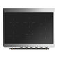 Ilve UMIB36NR3BUB Ilve Umib36Nr3Bub Majestic Iii 36 Inch Induction Range With 6 Elements, 3.5 Cu. Ft. Total Oven Capacity (Triple Glass Door, Burgundy, Burnished)