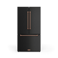 Thor Kitchen RF3621CTD00RSG 36 Inch 20.3 Cu Ft French Door Counter Depth Refrigerator With Ice Maker In Black/Rose Gold Gordon Ramsay Series - Rf3621Ctd00-Rsg