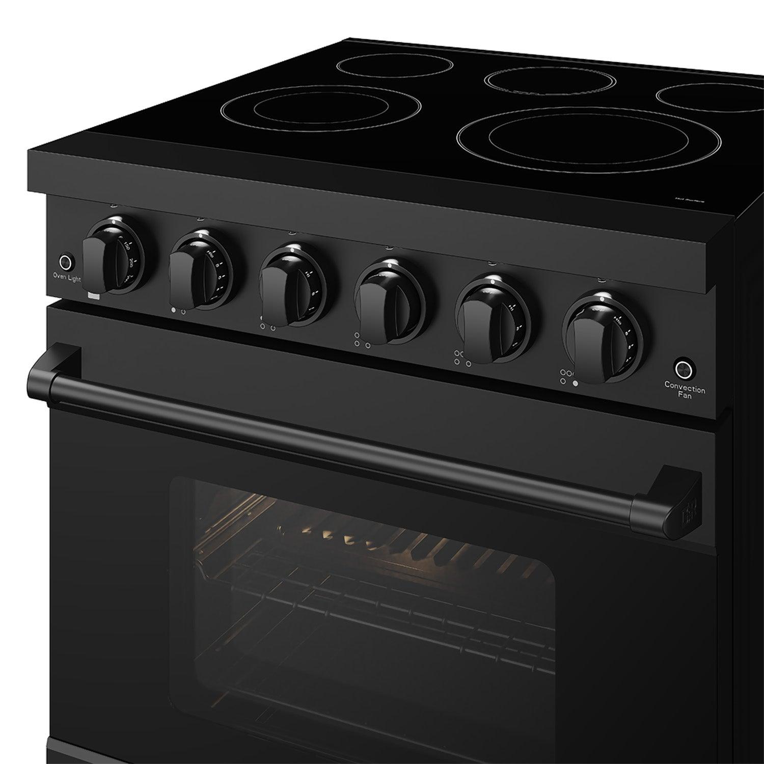 Thor Kitchen RSE30PB 30 Inch Professional Electric Range With Precision Knob Control In Black Gordon Ramsay Series