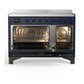 Ilve UMIB48NR3MBB Ilve Umib48Nr3Mbb Majestic Iii 48 Inch Induction Range With 6 Elements, 5.02 Cu. Ft. Total Oven Capacity (Triple Glass Door, Midnight Blue, Burnished)