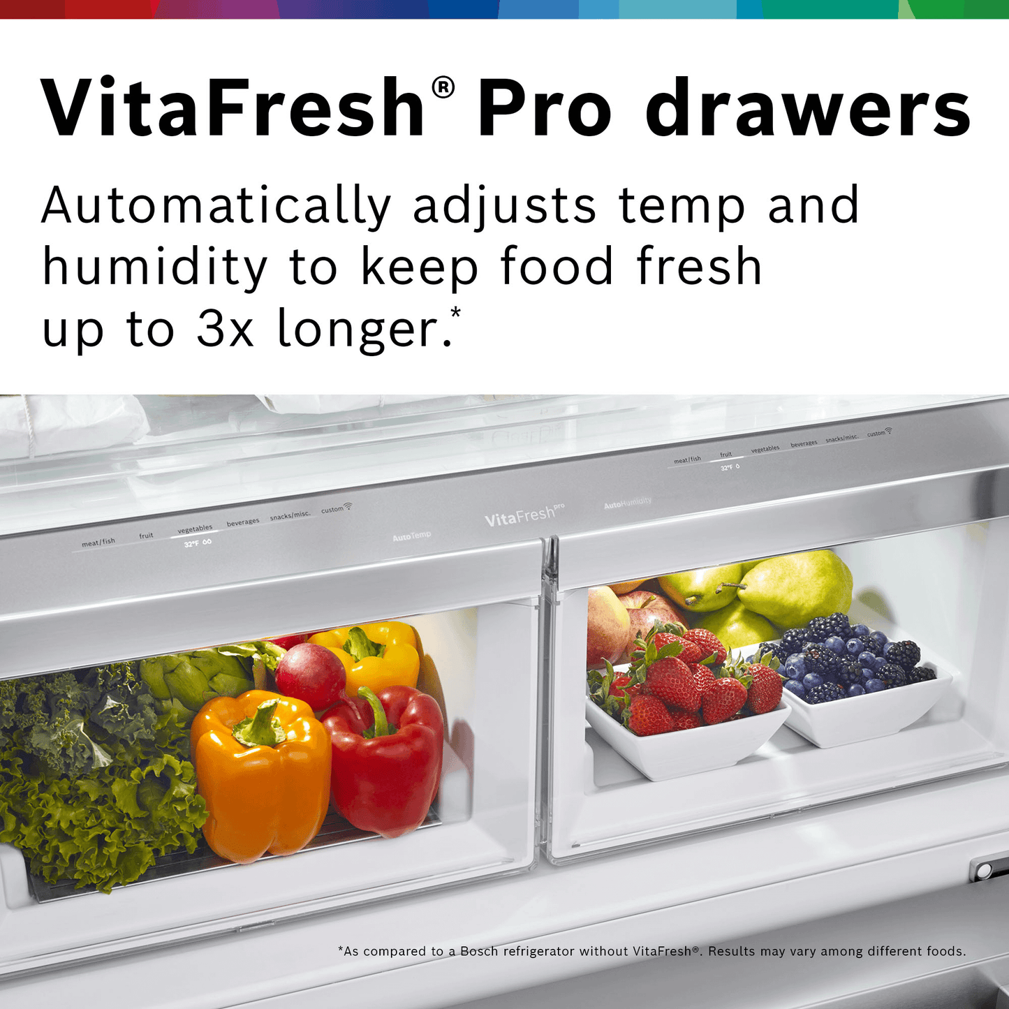 Bosch B36CL84ENS 800 Series, French Door Bottom Freezer, Multi Door, 36'', Brushed Steel (With Anti-Fingerprint)