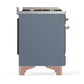 Ilve UM48FSQNR3BGPLP Ilve Um48Fsqnr3Bgplp Majestic Iii 48 Inch Dual Fuel Range With 5 Black Brass Burners, Griddle And French Top, Dual Function Burner Up To 25,000 Btu (Liquid Propane, Solid Door, Blue Grey, Copper)