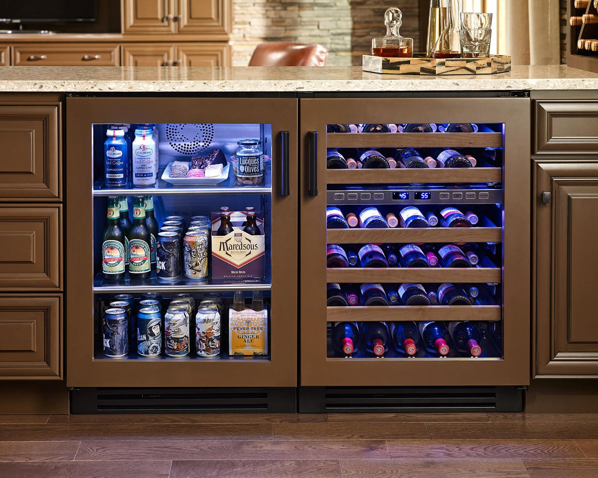 True Caliber TWC24LSGC 24 Inch Undercounter Wine Cabinet - Zone: Single, Door: Stainless Glass - Stainless Steel Finish, Stainless Steel Hardware, Left Hinge