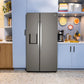 Ge Appliances GZS24NMYES Ge® 23.6 Cu. Ft. Counter-Depth Side-By-Side Refrigerator With Extra Tall Dispenser And In-Door Icemaker