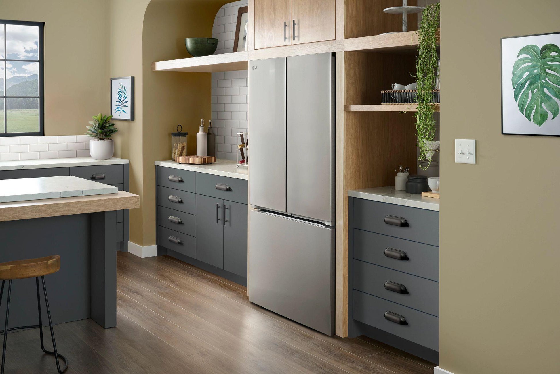 Lg LF25Z6211S 25 Cu. Ft. Counter-Depth Max&#8482; With Zero Clearance&#8482; 3-Door French Door Refrigerator With Thin Door Design