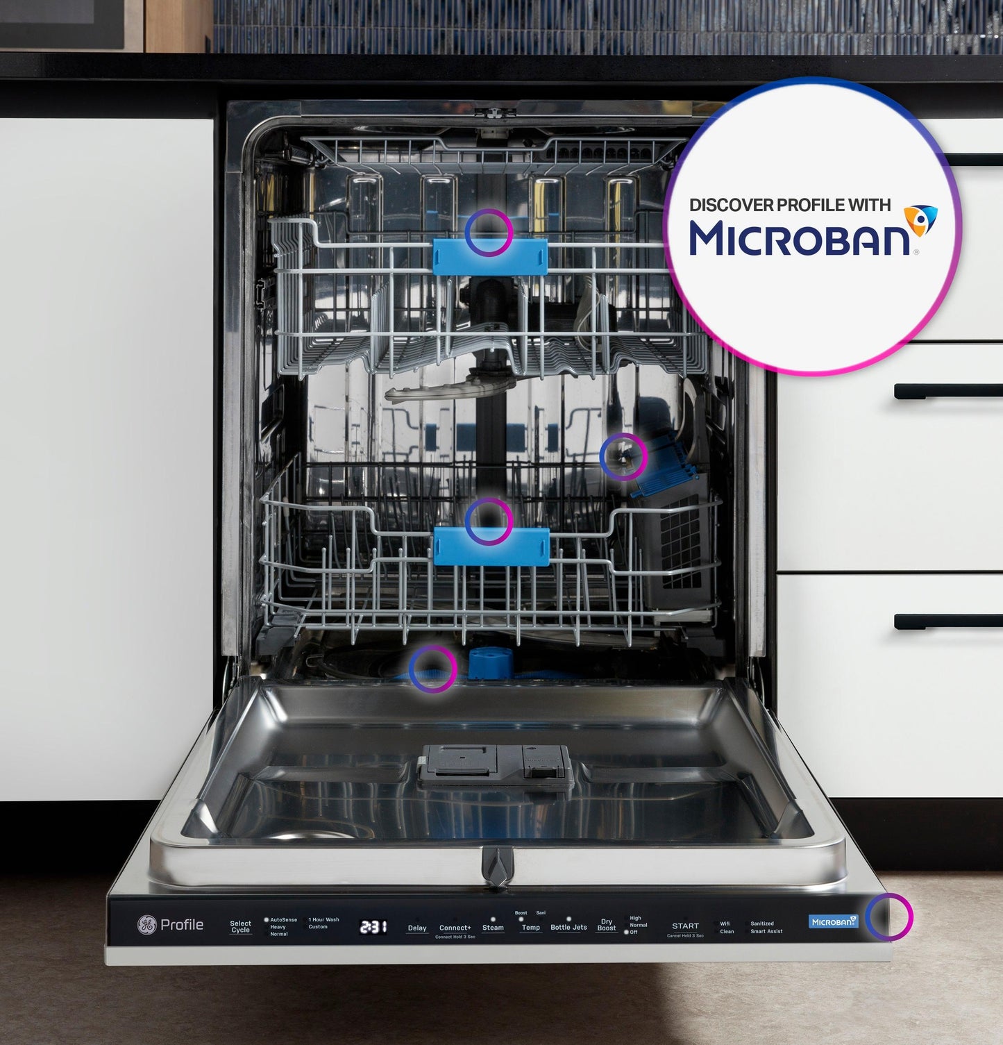 Ge Appliances PDT715SIYII Ge Profile™ Energy Star® Panel-Ready Top Control Stainless Interior Dishwasher With Microban™ Antimicrobial Technology