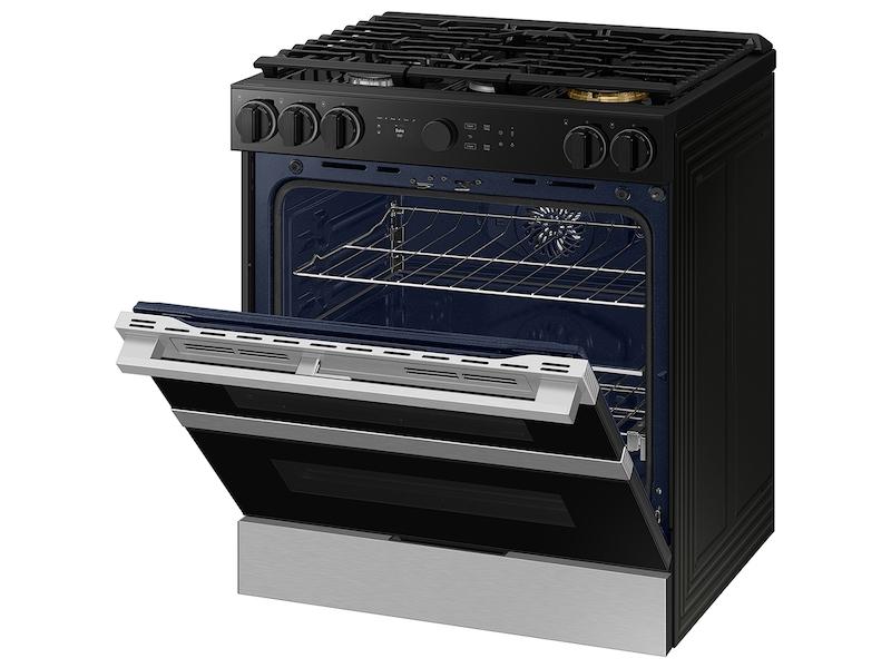 Samsung NSG6DG8550SR Bespoke Smart Slide-In Gas Range 6.0 Cu. Ft. With Flex Duo™ & Illuminated Precision Knobs In Stainless Steel