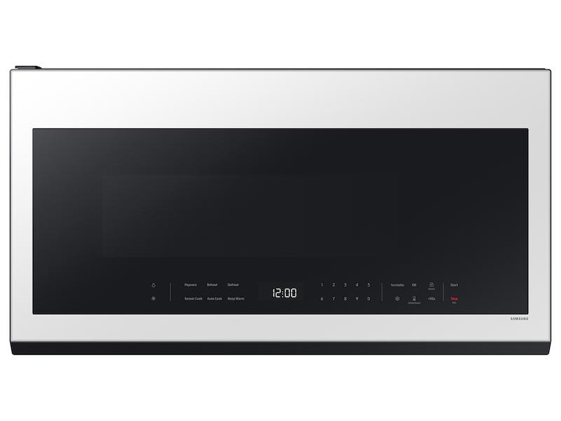 Samsung ME21DB630012 Bespoke 2.1 Cu. Ft. Over-The-Range Microwave With Wi-Fi In White Glass