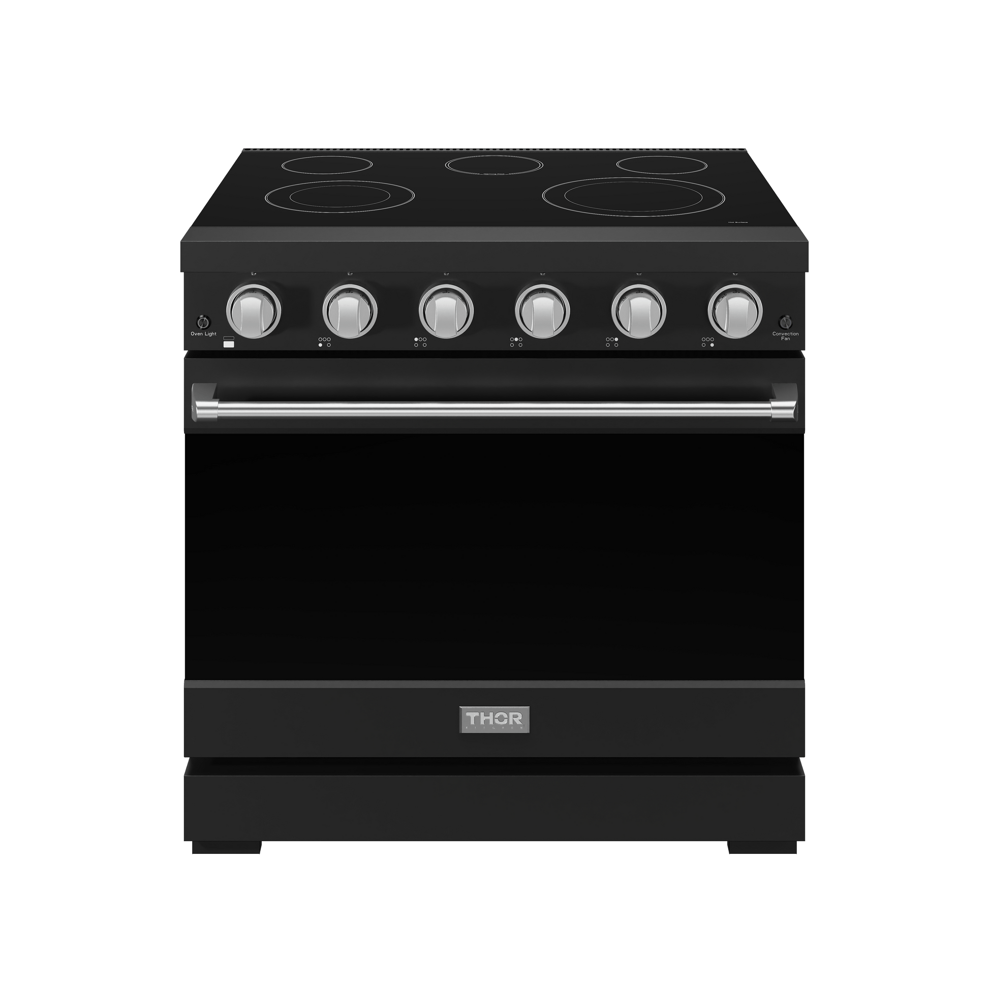Thor Kitchen RSE36PBSS 36 Inch Professional Electric Range In Black/Stainless Steel Gordon Ramsay Series