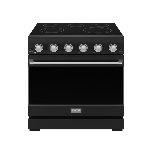 Thor Kitchen RSE36PBSS 36 Inch Professional Electric Range In Black/Stainless Steel Gordon Ramsay Series