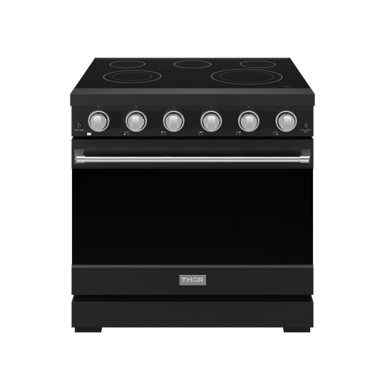 Thor Kitchen RSE36PBSS 36 Inch Professional Electric Range In Black/Stainless Steel Gordon Ramsay Series
