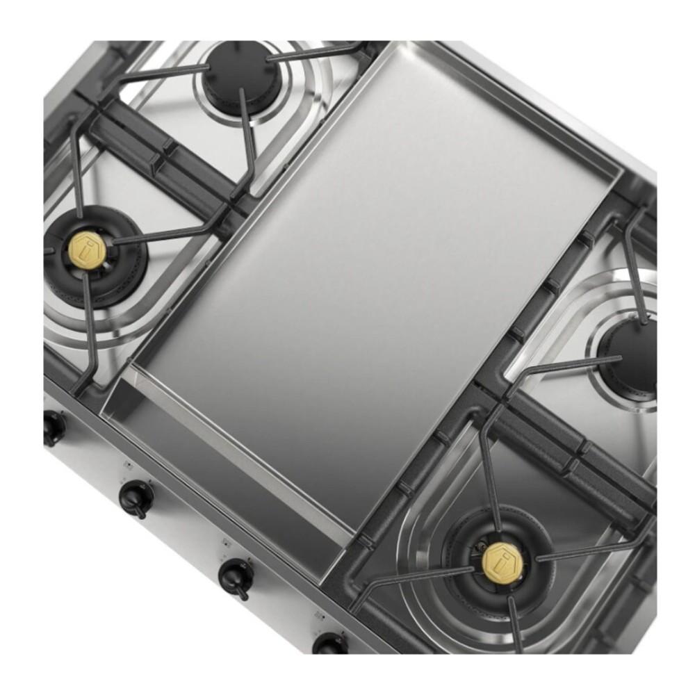 Ilve UHCP965FNSSBLP Ilve Uhcp965Fnssblp Nostalgie Ii 36 Inch Gas Cooktop With Griddle, In Stainless Steel (Liquid Propane, Burnished)