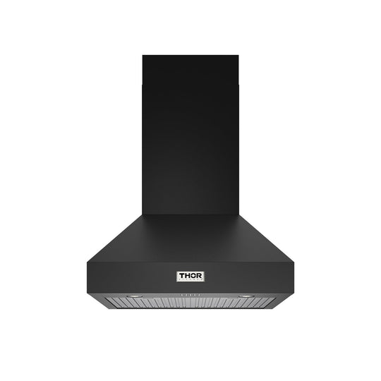 Thor Kitchen TRH30PB 30" Professional Wall Mount Pyramid Range Hood In Black