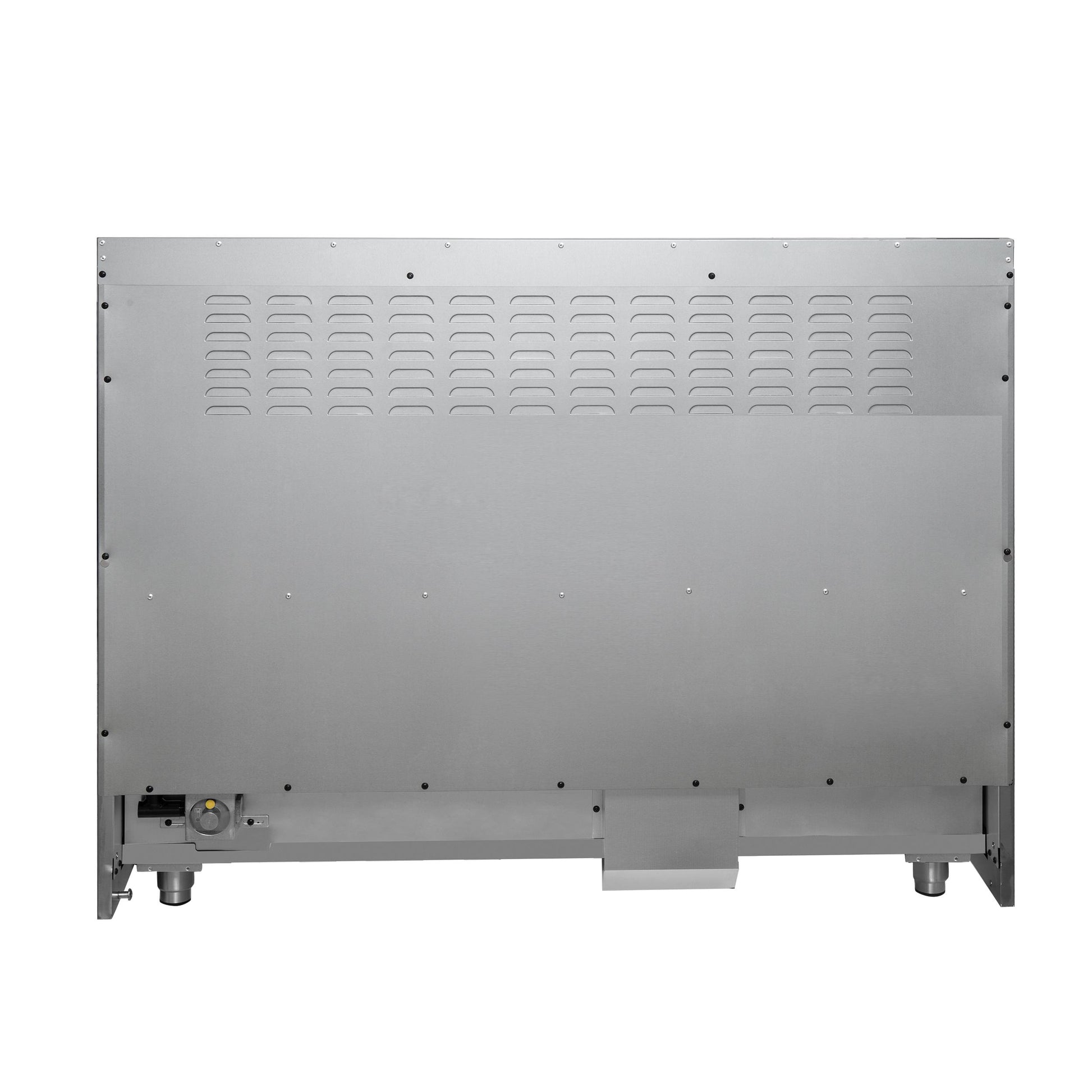 Forno FFSGS615648BLK Galiano 48-Inch Dual Fuel Range Black & Antique Brass Design With 8 Sealed Burners 107,000 Btu, 6.58 Cu. Ft. Double Ovens & Griddle