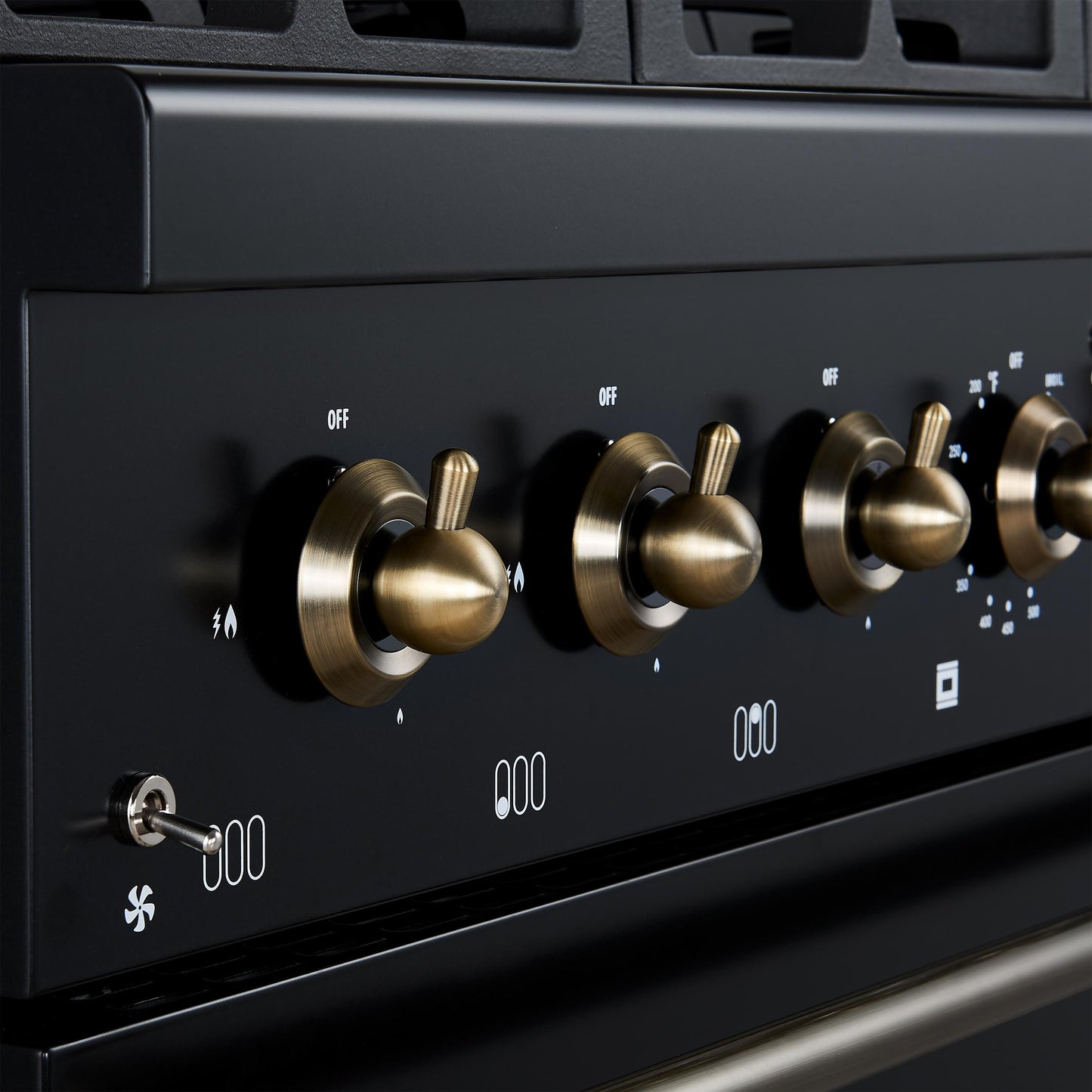 Forno FFSGS611336BLK Forno Antico 36-Inch Dual Fuel Range, Black And Antique Brass, 6 Burners, 4.5 Cu.Ft. Convection Oven
