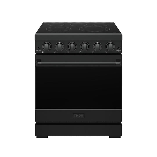 Thor Kitchen RSE30PB 30 Inch Professional Electric Range With Precision Knob Control In Black Gordon Ramsay Series