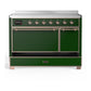 Ilve UMIB48QNR3EGP Ilve Umib48Qnr3Egp Majestic Iii 48 Inch Induction Range With 6 Elements, 5.02 Cu. Ft. Total Oven Capacity (Solid Door, Emerald Green, Copper)