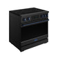 Thor Kitchen RSI36BBLU 36 Inch Professional Induction Range With Tilt Panel Touch Control In Black And Blue Gordon Ramsay Series