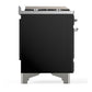 Ilve UM60FQNR3BKC Ilve Um60Fqnr3Bkc Majestic Iii 60 Inch Dual Fuel Range With 9 Burners And Griddle, Dual Function Burner Up To 25,000 Btu (Natural Gas, Solid Door, Glossy Black, Chrome)