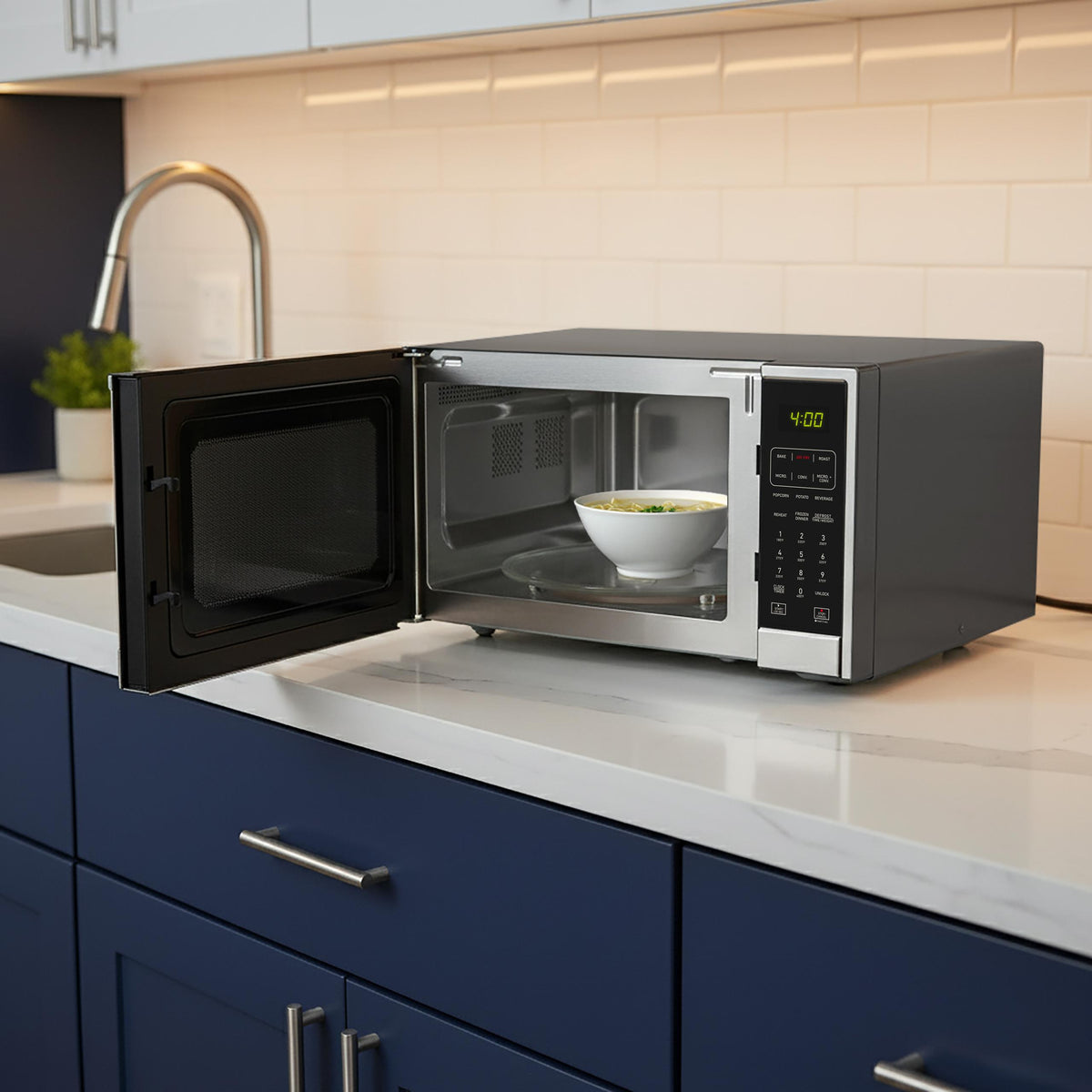 Avanti MTAF130K3S Avanti Microwave Air Fry, Convection Oven 3-In-1, 1.3 Cu. Ft. Capacity, In Black/Stainless Steel (Mtaf130K3S)