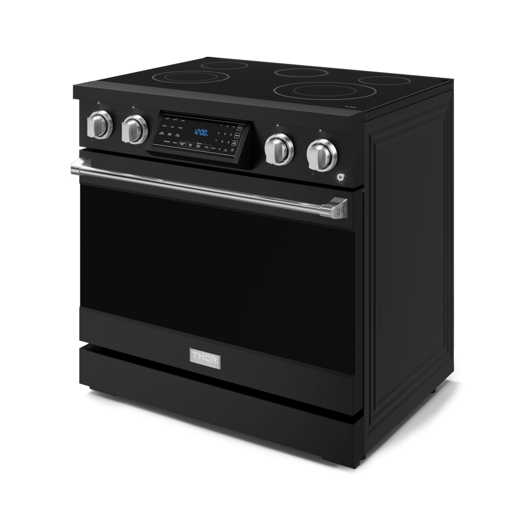 Thor Kitchen RSE36BSS 36 Inch Professional Electric Range With Tilt Panel Touch Control In Black/Stainless Steel Gordon Ramsay Series - Rse36B-Ss