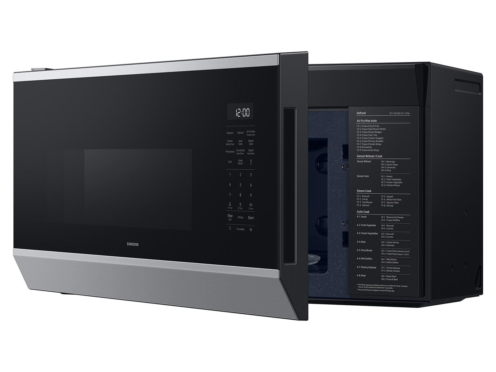 Samsung ME90H1780R Bespoke Over The Range Microwave Air Fry Max Convection Auto Connectivity