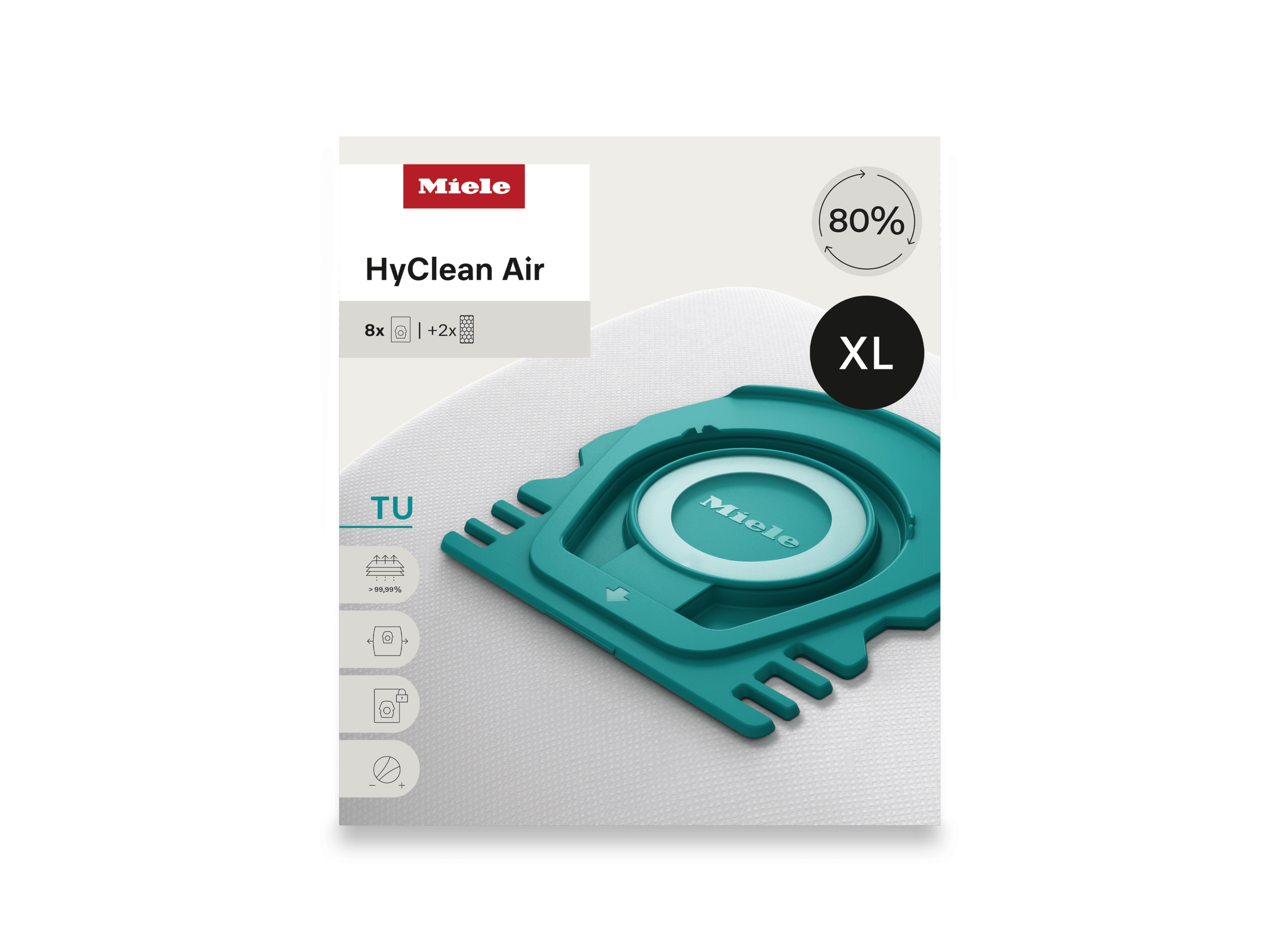 Miele TUXLHYCLEANAIR 8 Vacuum Bags At A Special Price - For Guard L1 And Guard S1.