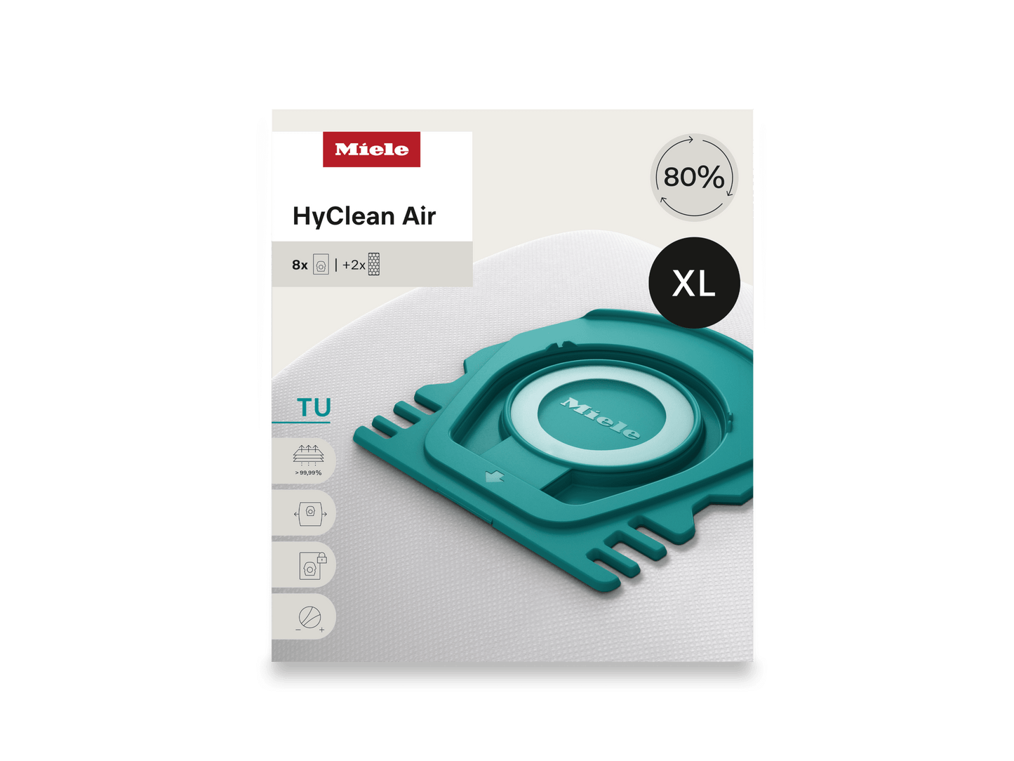 Miele TUXLHYCLEANAIR 8 Vacuum Bags At A Special Price - For Guard L1 And Guard S1.