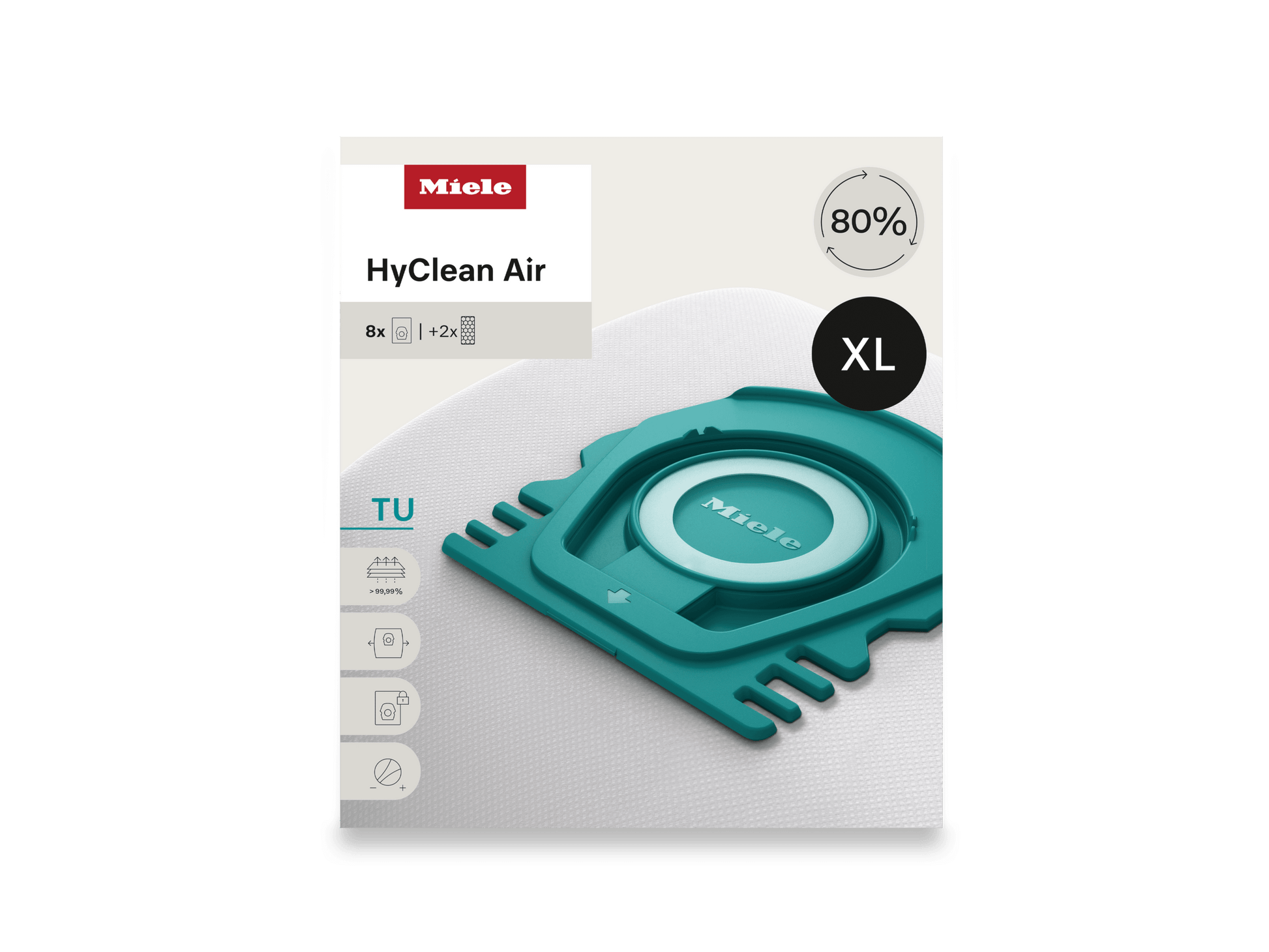 Miele TUXLHYCLEANAIR 8 Vacuum Bags At A Special Price - For Guard L1 And Guard S1.