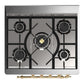 Ilve UM30QNR3BUGLP Ilve Um30Qnr3Buglp Majestic Iii 30 Inch Dual Fuel Range With 5 Black Brass Burners, Dual Function Burner Up To 25,000 Btu (Liquid Propane, Solid Door, Burgundy, Brass)