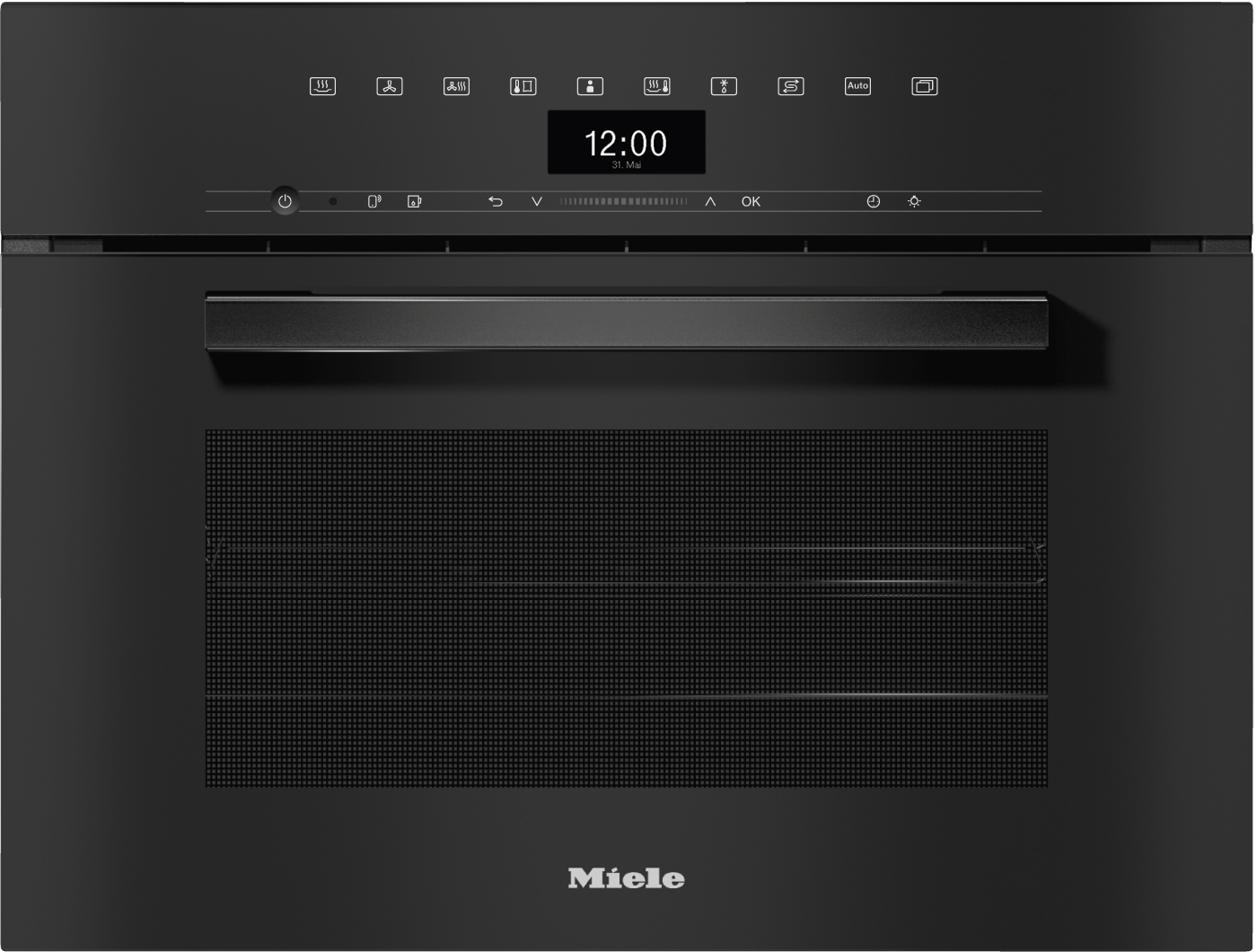 Miele DGC7440OB Dgc 7440 Am Obsidian Black - 24" Compact Combi-Steam Oven Xl For Steam Cooking, Baking, Roasting With Networking + Brilliantlight.