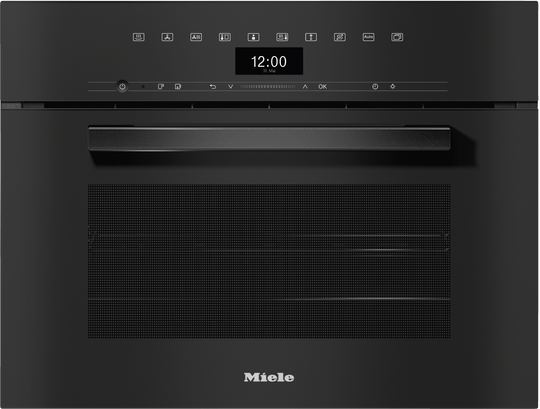 Miele DGC7440OB Dgc 7440 Am Obsidian Black - 24" Compact Combi-Steam Oven Xl For Steam Cooking, Baking, Roasting With Networking + Brilliantlight.
