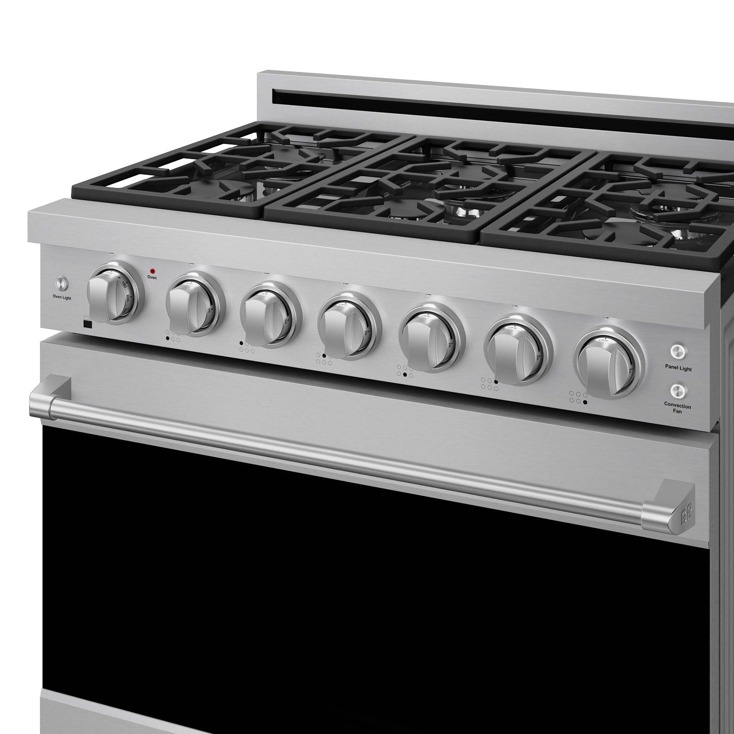 Thor Kitchen RSG36P 36 Inch Professional Gas Range With Precision Knob Control In Stainless Steel Gordon Ramsay Series