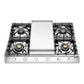 Ilve UHCP965FSSLP Ilve Uhcp965Fsslp Professional Plus Ii 36 Inch Gas Cooktop With Griddle, In Stainless Steel (Liquid Propane)