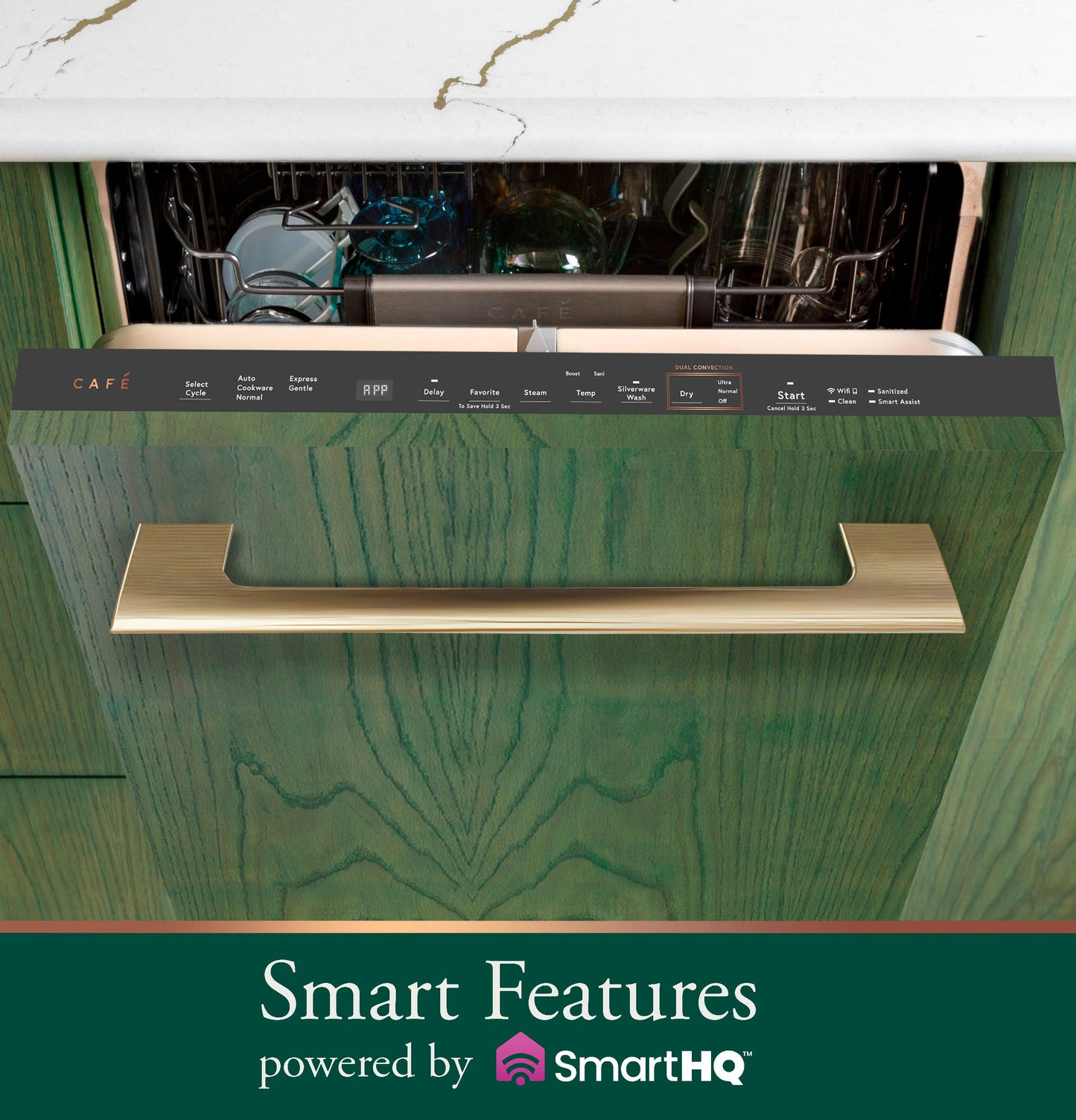 Cafe CDT858I6ZII Café™ Customfit Energy Star® Panel-Ready Stainless Interior Smart Dishwasher With Ultra Wash Top Rack And Dual Convection Ultra Dry™