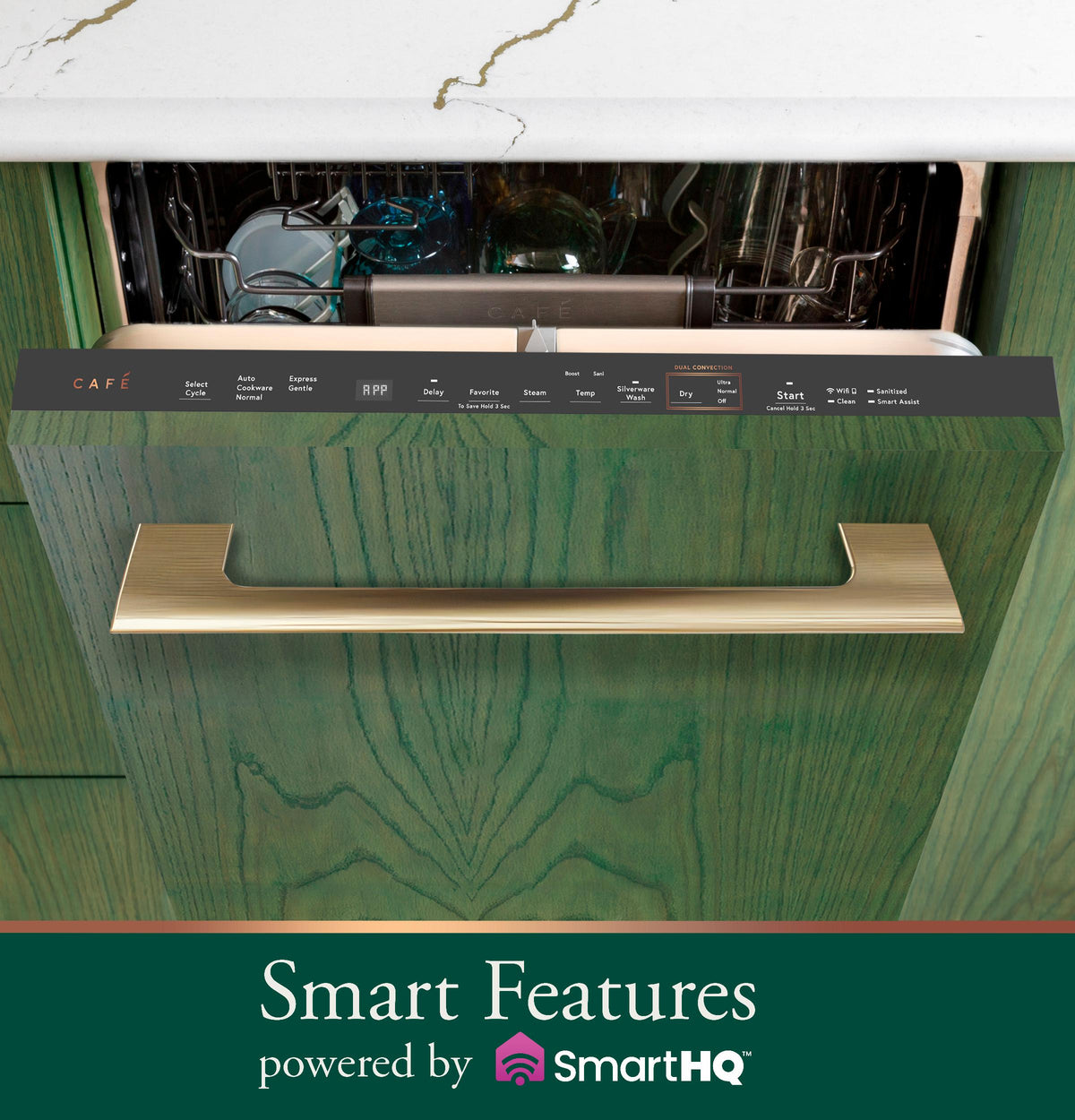 Cafe CDT858I6ZII Café™ Customfit Energy Star® Panel-Ready Stainless Interior Smart Dishwasher With Ultra Wash Top Rack And Dual Convection Ultra Dry™