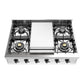 Ilve UHCP36FNSSBLP Ilve Uhcp36Fnssblp Nostalgie Ii 36 Inch Built-In Gas Rangetop With 6 Burners And Griddle, In Stainless Steel (Liquid Propane, Burnished)