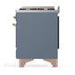 Ilve UM48FNR3BGPLP Ilve Um48Fnr3Bgplp Majestic Iii 48 Inch Dual Fuel Range With 8 Burners And Griddle, Dual Function Burner Up To 25,000 Btu (Liquid Propane, Triple Glass Door, Blue Grey, Copper)