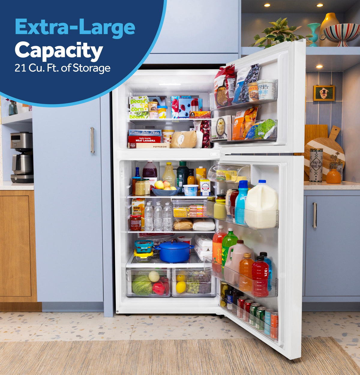 Ge Appliances GPS21KGZWW Ge® 21 Cu. Ft. Garage Ready Top-Freezer Refrigerator