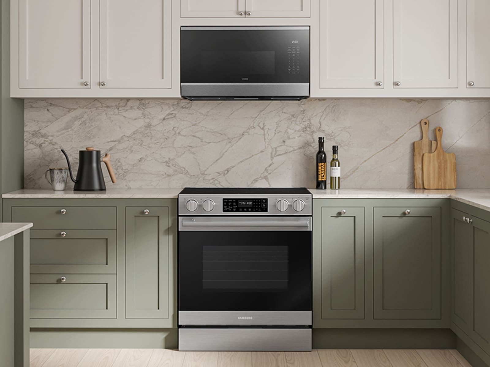 Samsung NSE80H63XRAA Bespoke Smart Slide-In Electric Range Pro Style Design Air Fry Max True Convection