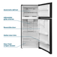 Element Appliance ERT16CGDB Element 16.0 Cu. Ft. Top Freezer Refrigerator - Black, Energy Star